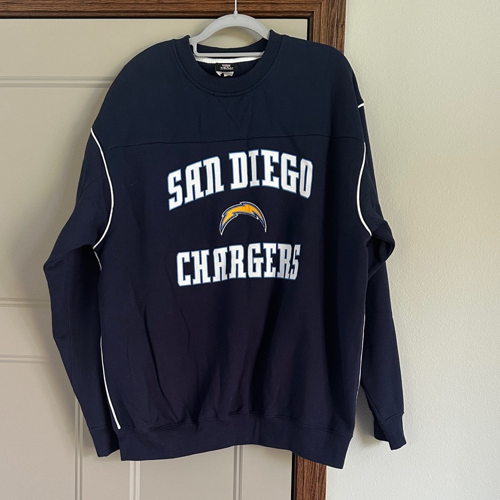 NWOT NFL San Diego Chargers Navy Crewneck Sweatshirt Size L 2009